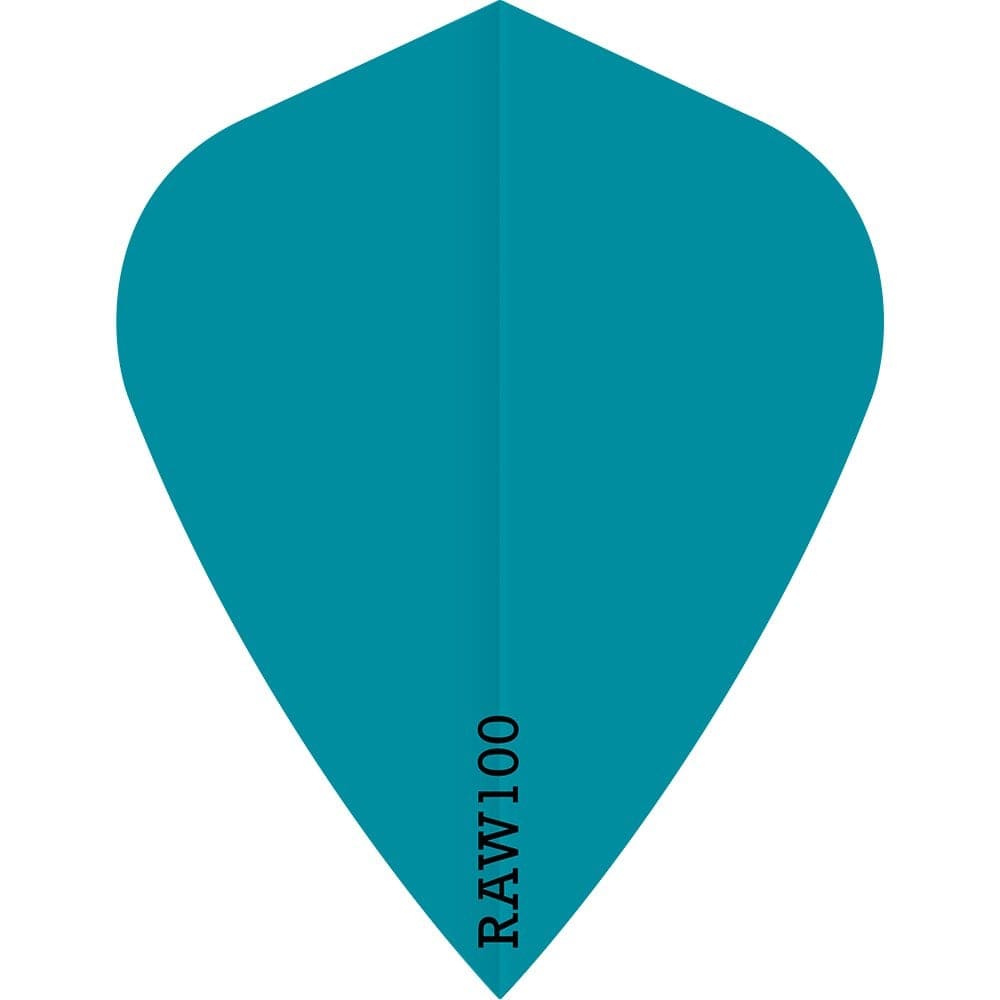 *Dart Flights - Raw 100 - 100 Micron - Kite - Plain Neon Blue