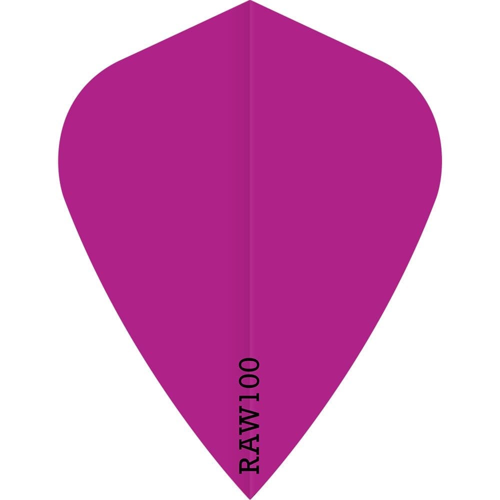 *Dart Flights - Raw 100 - 100 Micron - Kite - Plain Neon Pink