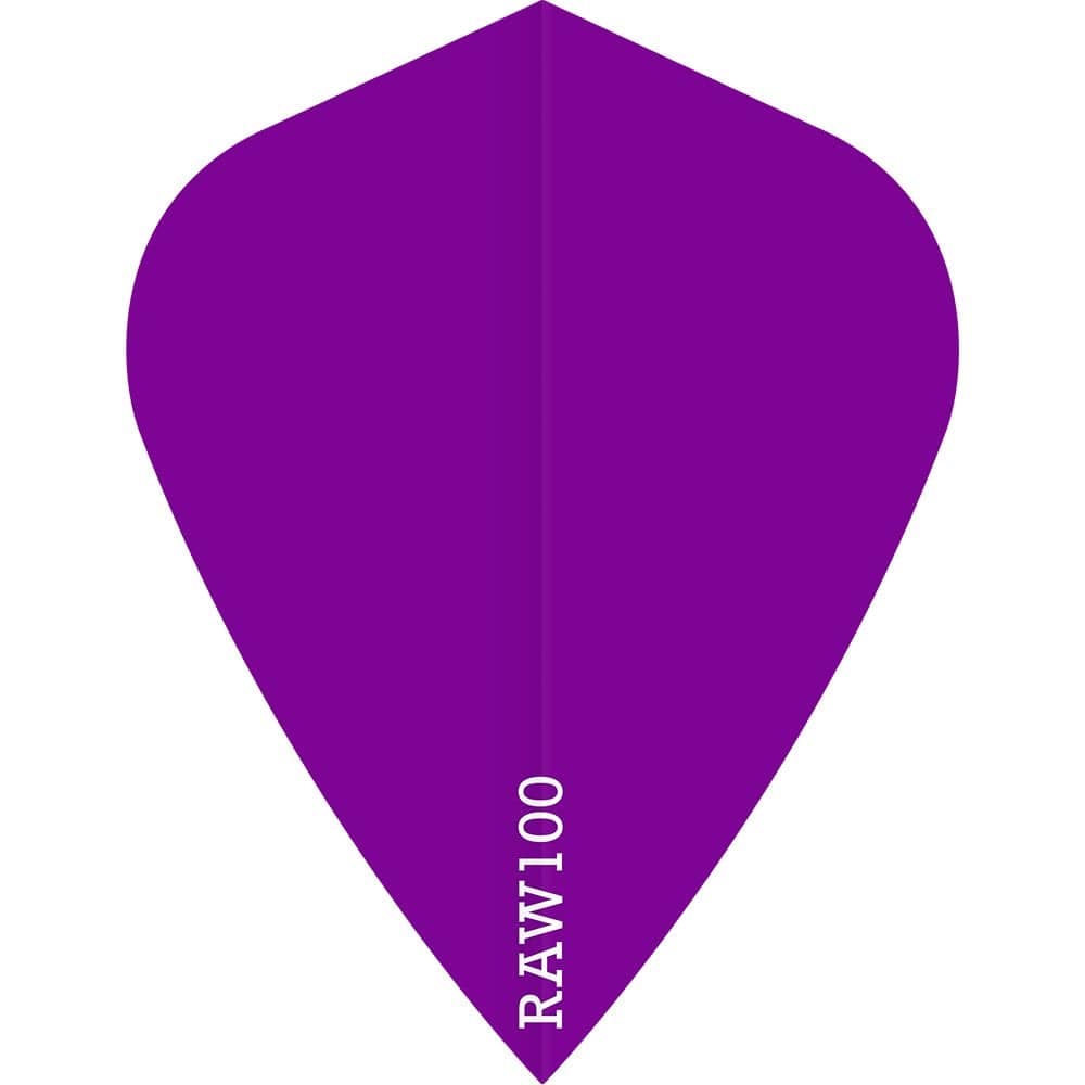 *Dart Flights - Raw 100 - 100 Micron - Kite - Plain Purple