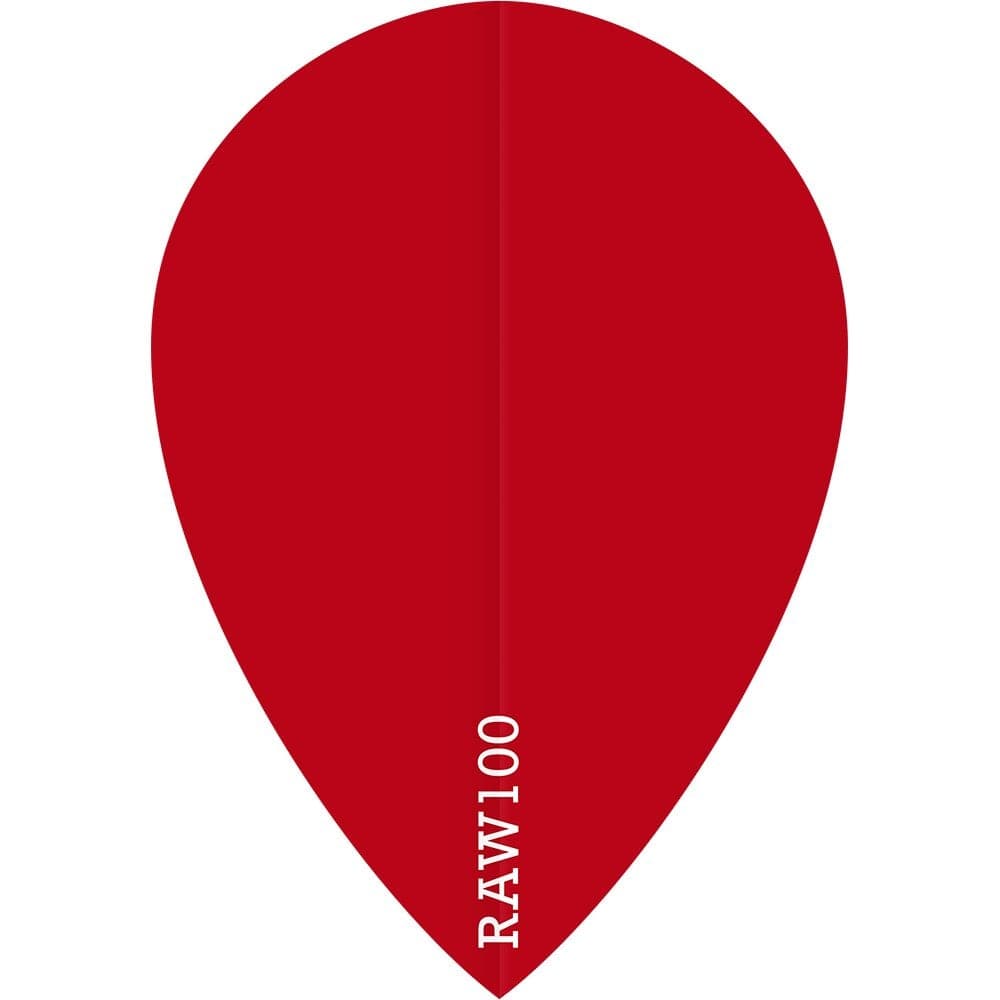 *Dart Flights - Raw 100 - 100 Micron - Pear - Plain Red