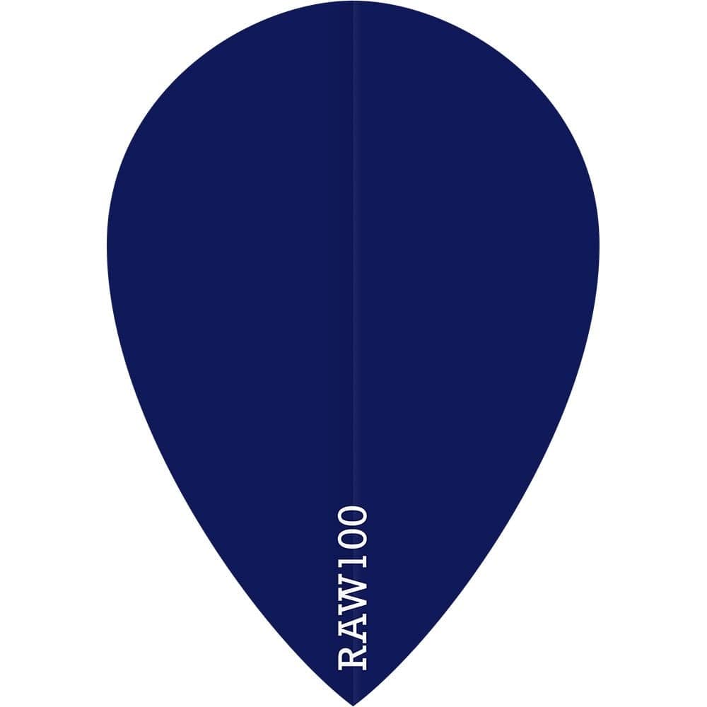 *Dart Flights - Raw 100 - 100 Micron - Pear - Plain Dark Blue