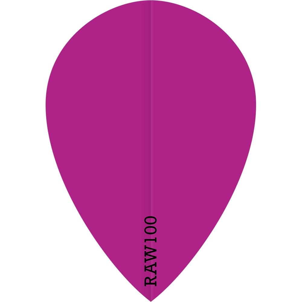 *Dart Flights - Raw 100 - 100 Micron - Pear - Plain Neon Pink