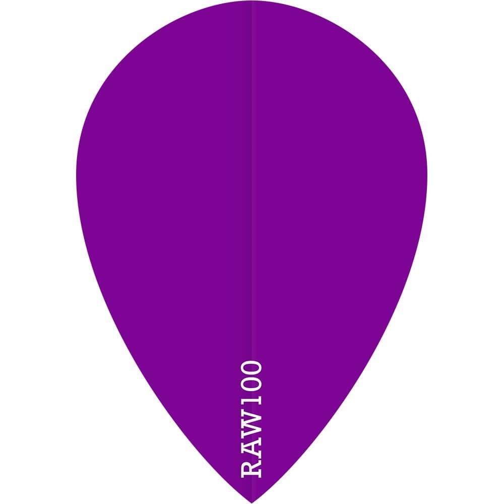 *Dart Flights - Raw 100 - 100 Micron - Pear - Plain Purple