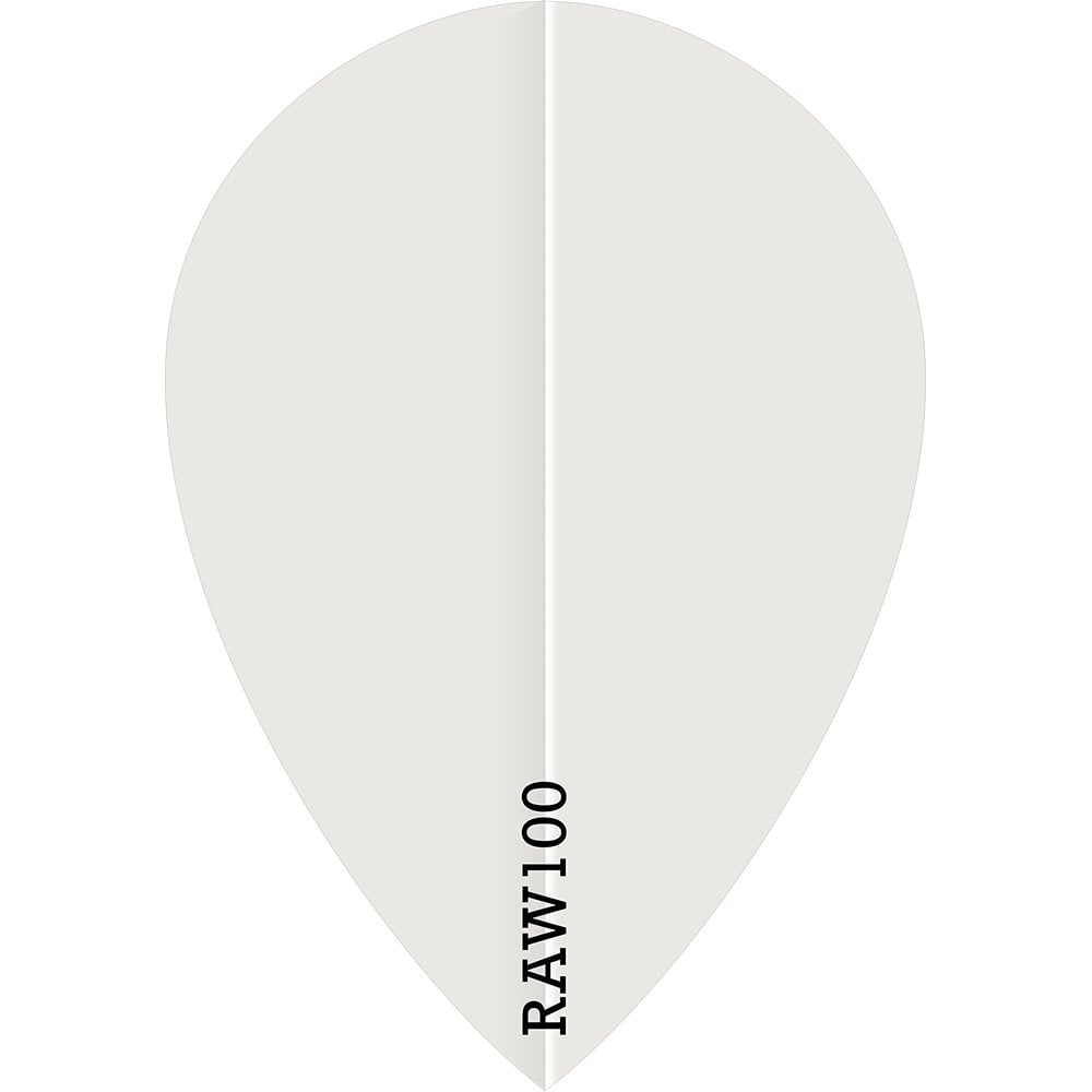 *Dart Flights - Raw 100 - 100 Micron - Pear - Plain White
