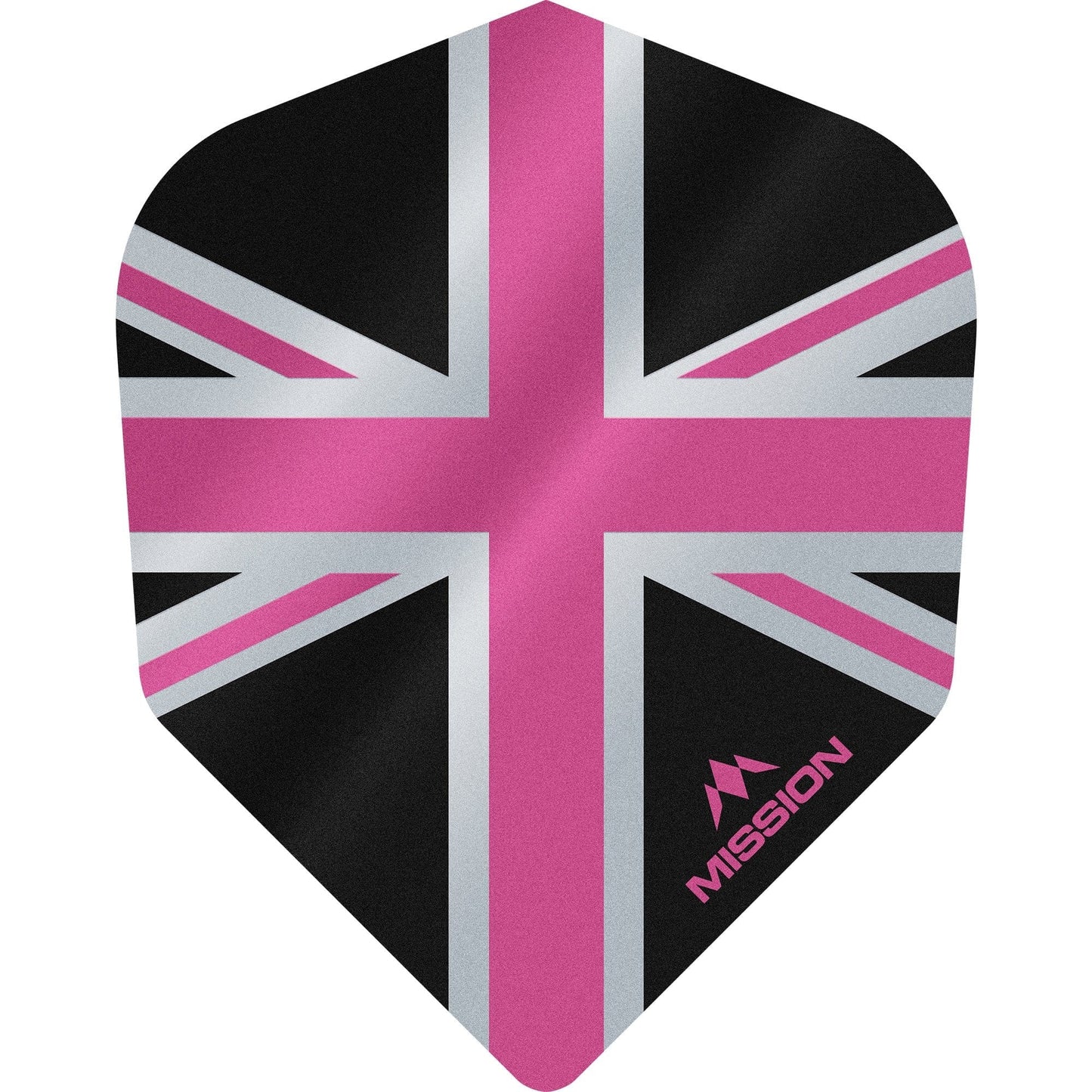 Mission Alliance Union Jack Dart Flights - No6 - Std - Black Black Pink