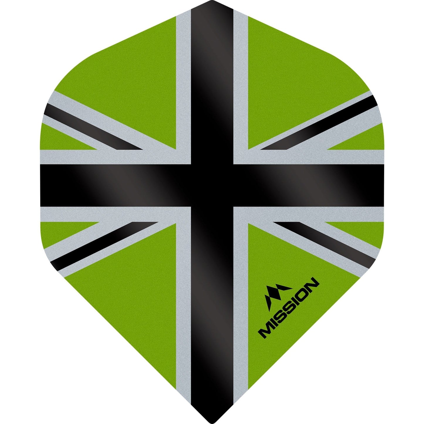 *Mission Alliance-X Union Jack Dart Flights - No2 - Std Green Black