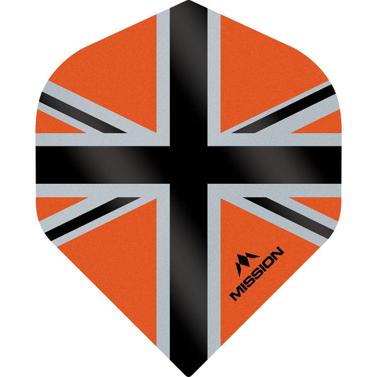 *Mission Alliance-X Union Jack Dart Flights - No2 - Std Orange Black