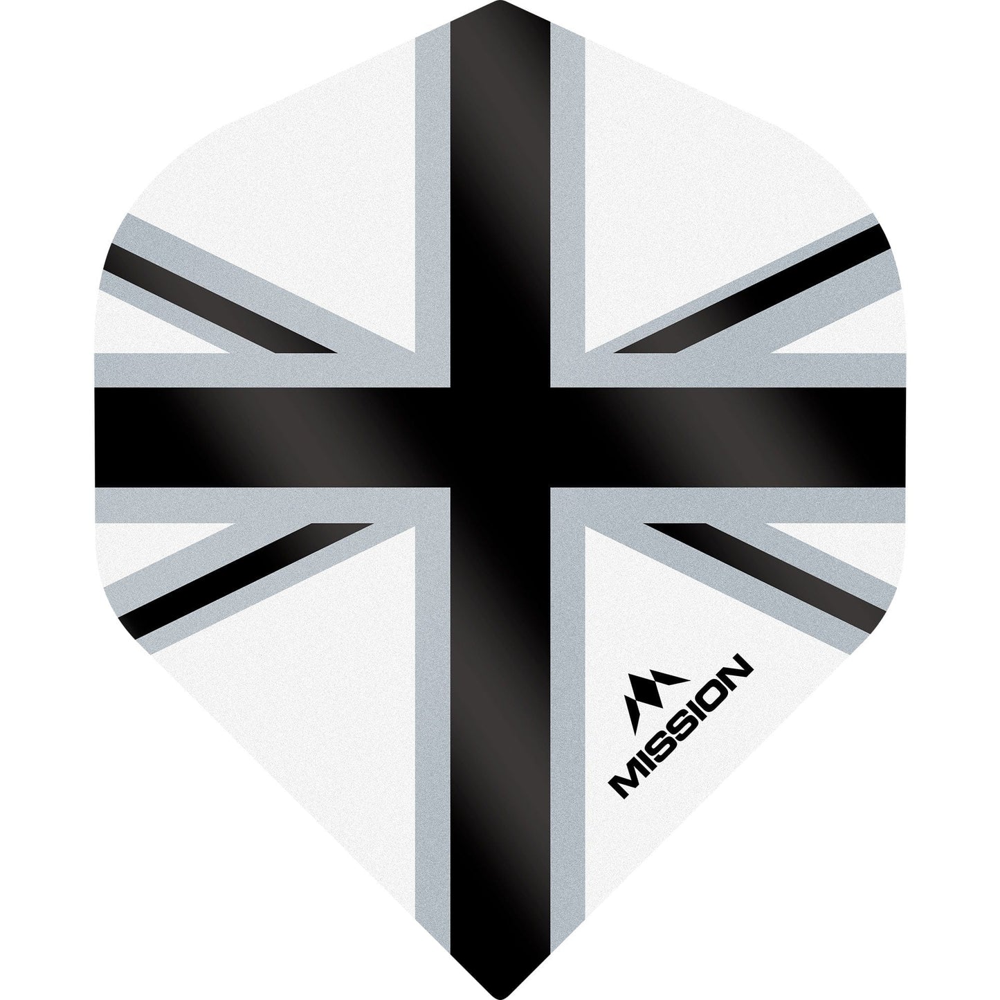 *Mission Alliance-X Union Jack Dart Flights - No2 - Std White Black
