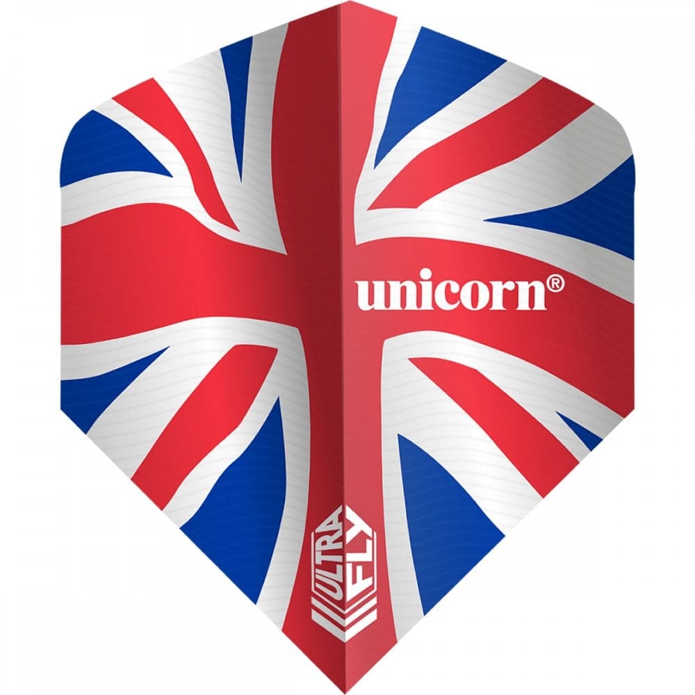 Unicorn Ultrafly Dart Flights - 100 - Big Wing - Union Jack - Wave