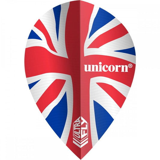 Unicorn Ultrafly Dart Flights - 100 - Xtra Pear - Union Jack - Wave
