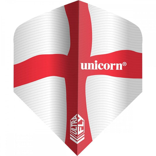 Unicorn Ultrafly Dart Flights - 100 - Big Wing - St George Cross - Wave