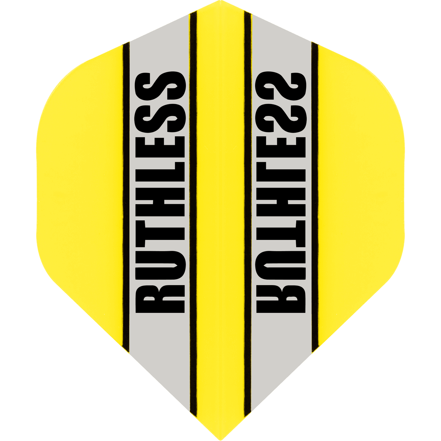 Ruthless - Clear Panel - Dart Flights - 100 Micron - No2 - Std Yellow