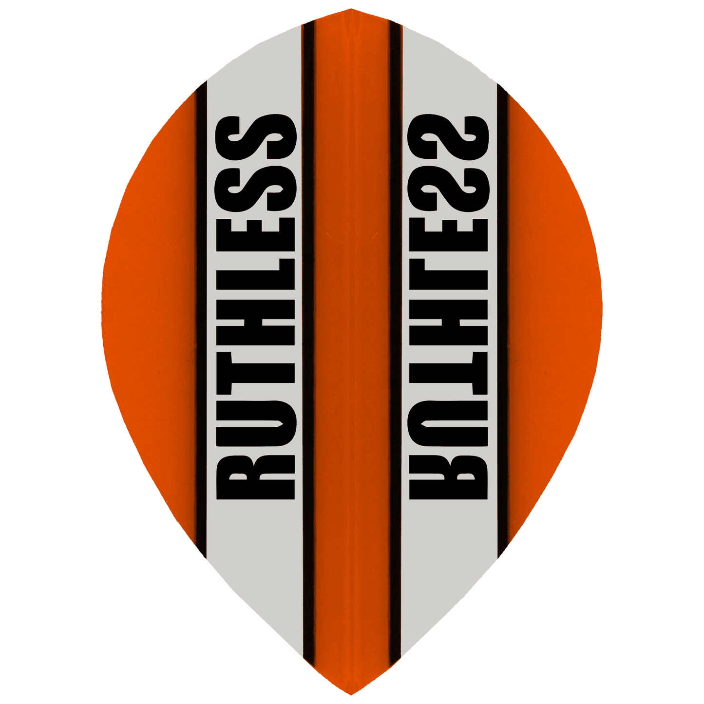 Ruthless - Clear Panel - Dart Flights - 100 Micron - Pear Orange