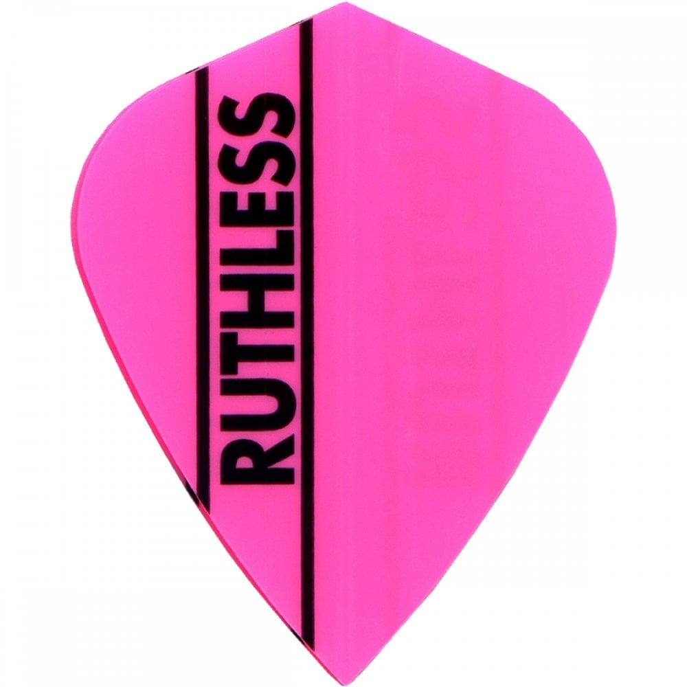 Ruthless - Solid Panel - Dart Flights - 100 Micron - Kite Fluro Pink
