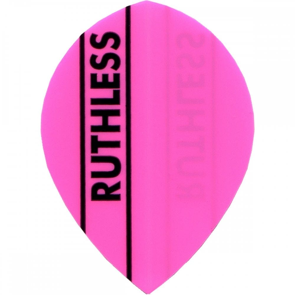 Ruthless - Solid Panel - Dart Flights - 100 Micron - Pear Fluro Pink