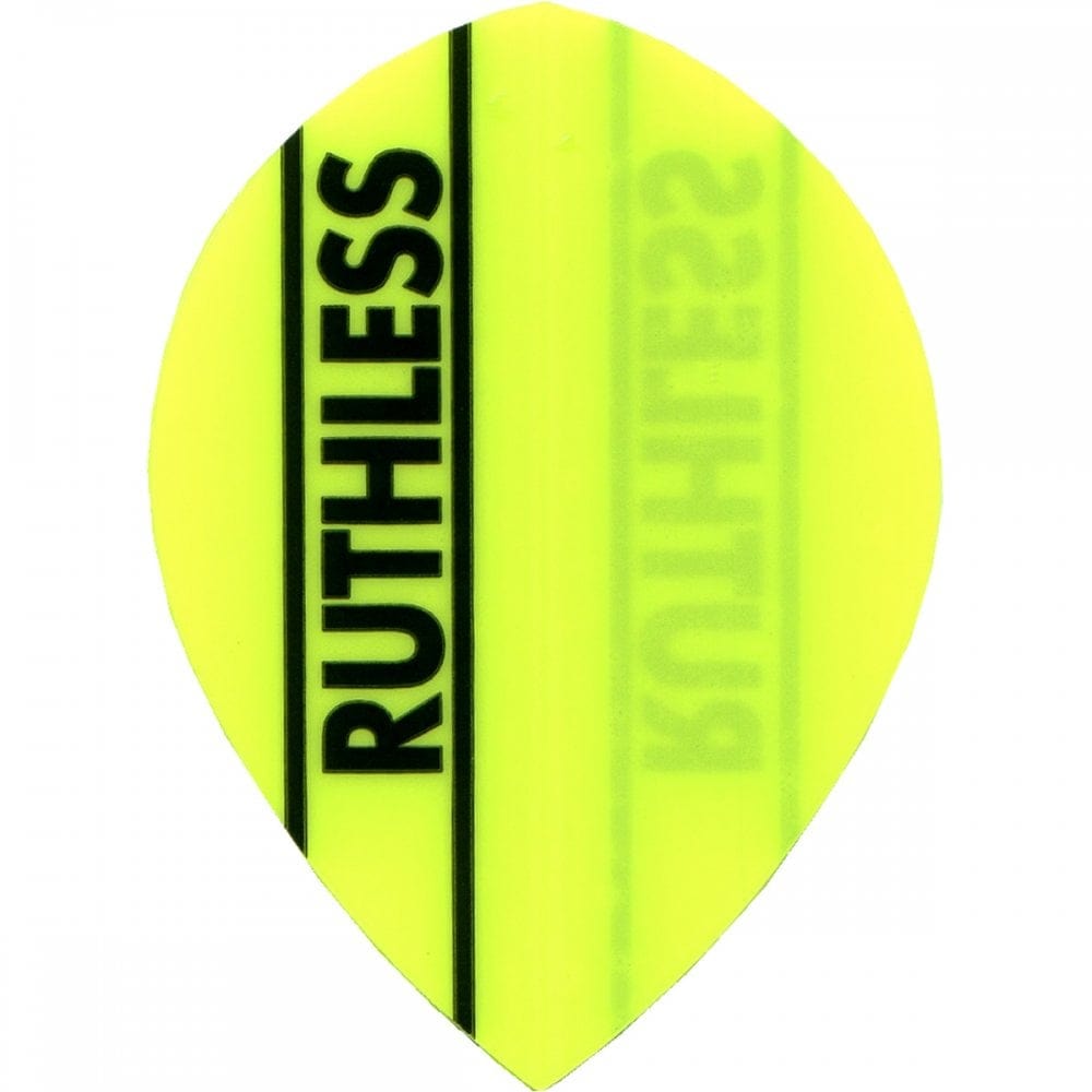 Ruthless - Solid Panel - Dart Flights - 100 Micron - Pear Fluro Yellow