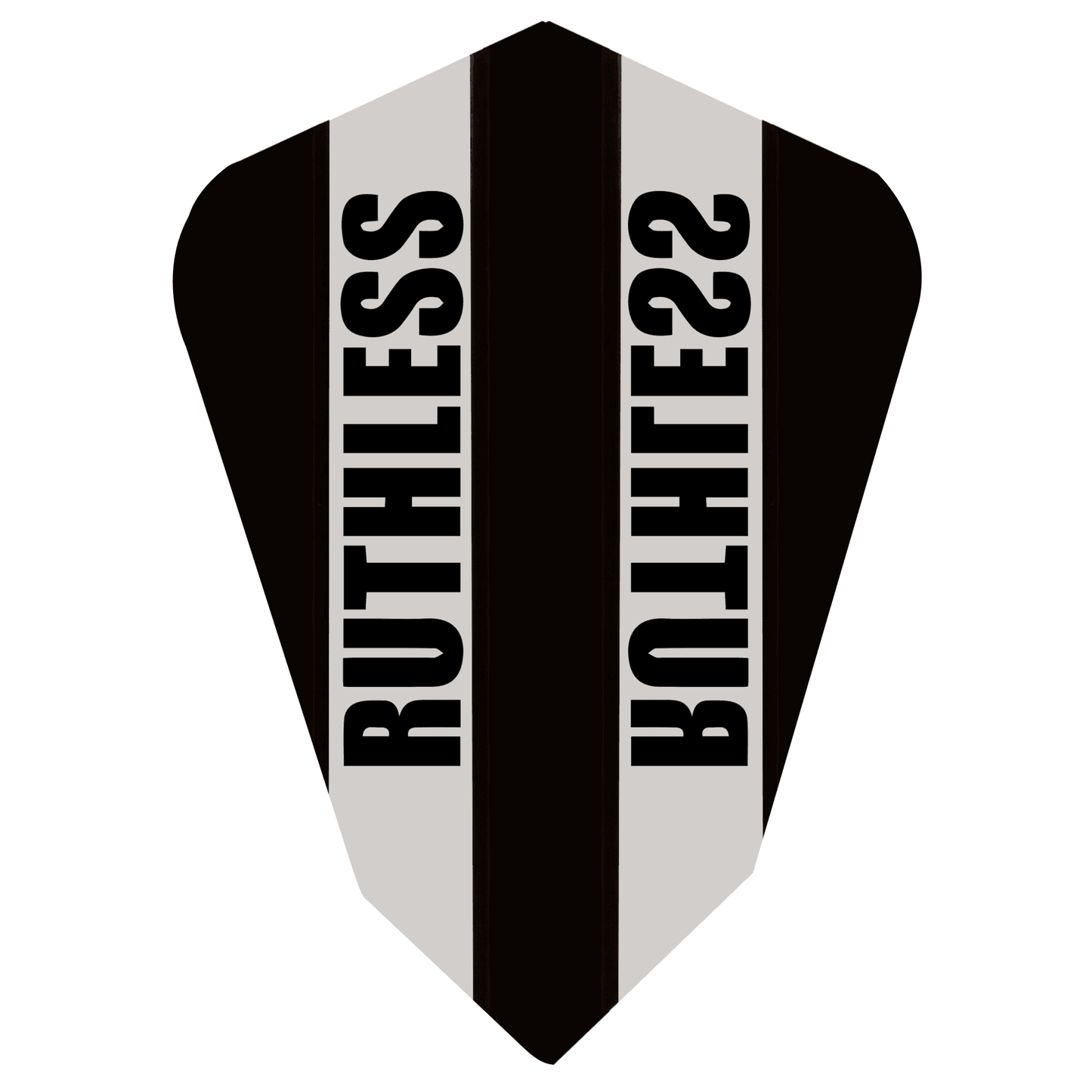 Ruthless - Clear Panel - Dart Flights - 100 Micron - Fantail Black