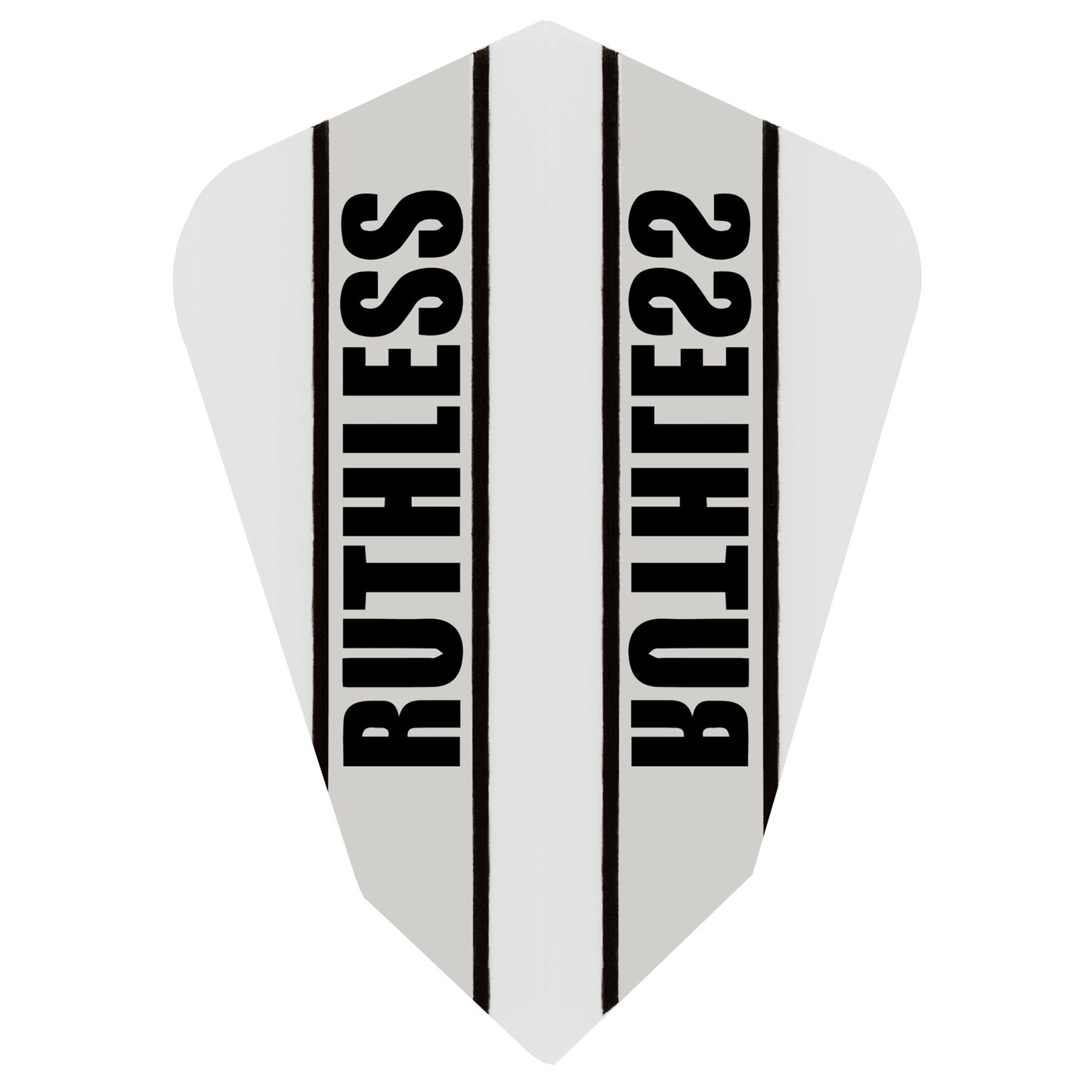 Ruthless - Clear Panel - Dart Flights - 100 Micron - Fantail White
