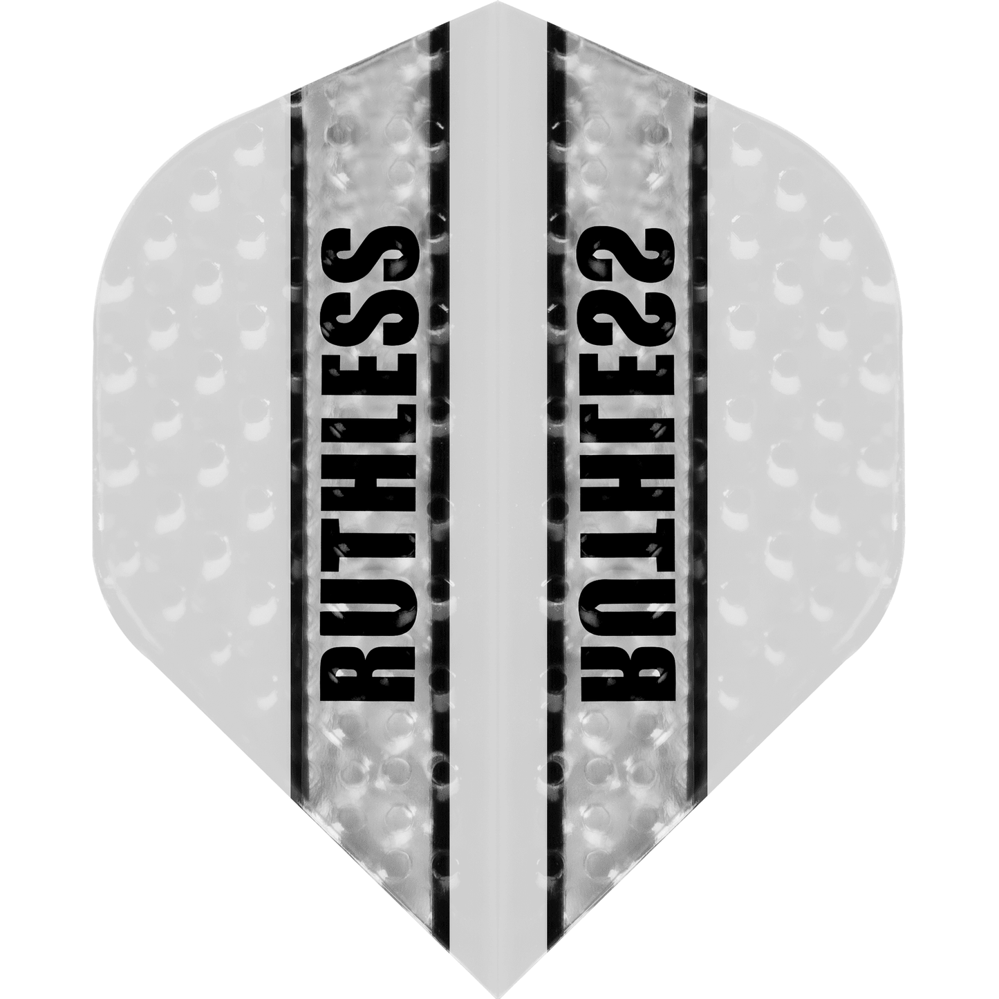 Ruthless - Clear Panel Embossed - Dart Flights - 100 Micron - No2 - Std Clear