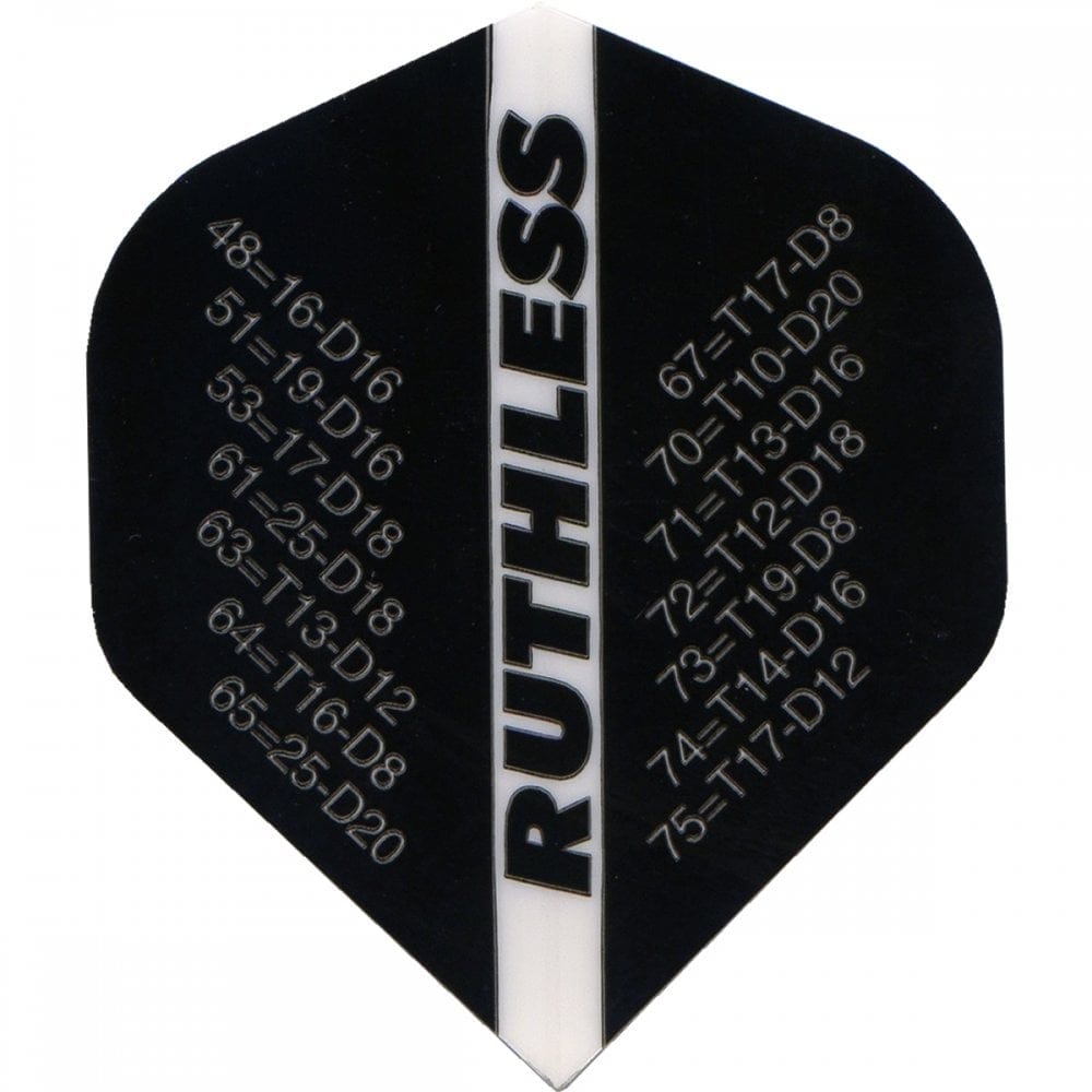 Ruthless - Checkouts - Dart Flights - 100 Micron - No2 - Std Black