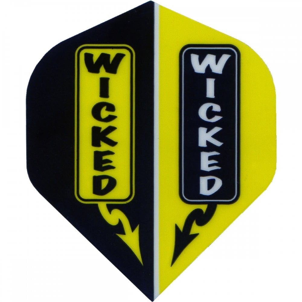 Ruthless - Wicked - Dart Flights - 100 Micron - No2 - Std Yellow