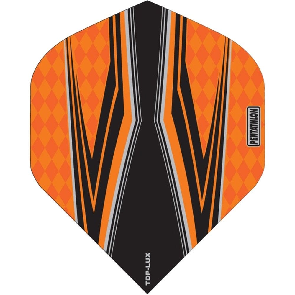 Pentathlon TDP-Lux Dart Flights - Vision Black Centre - No2 - Std Orange