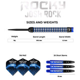 Mission Josh Rock Darts - Steel Tip - The Rock - Black & Blue