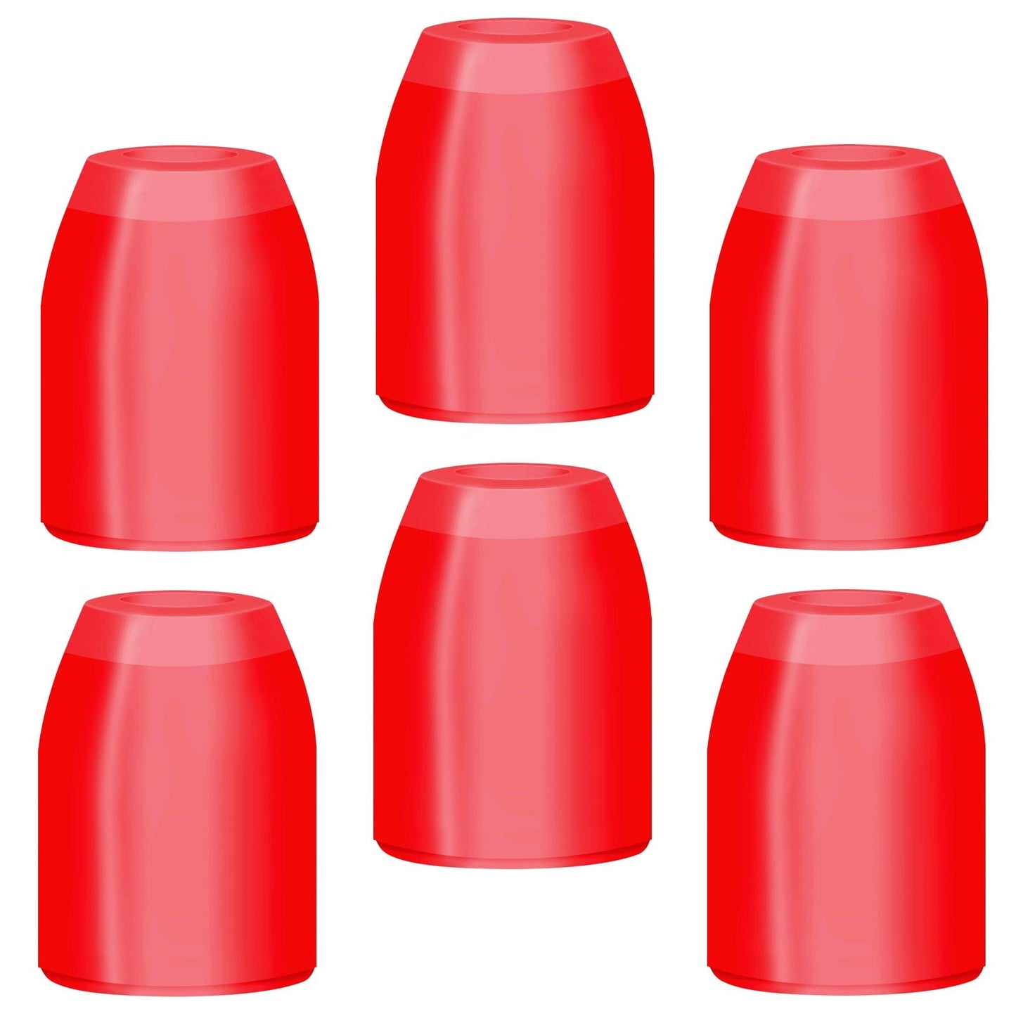 L-Style - Standard Champagne Rings - Pack 6 Red