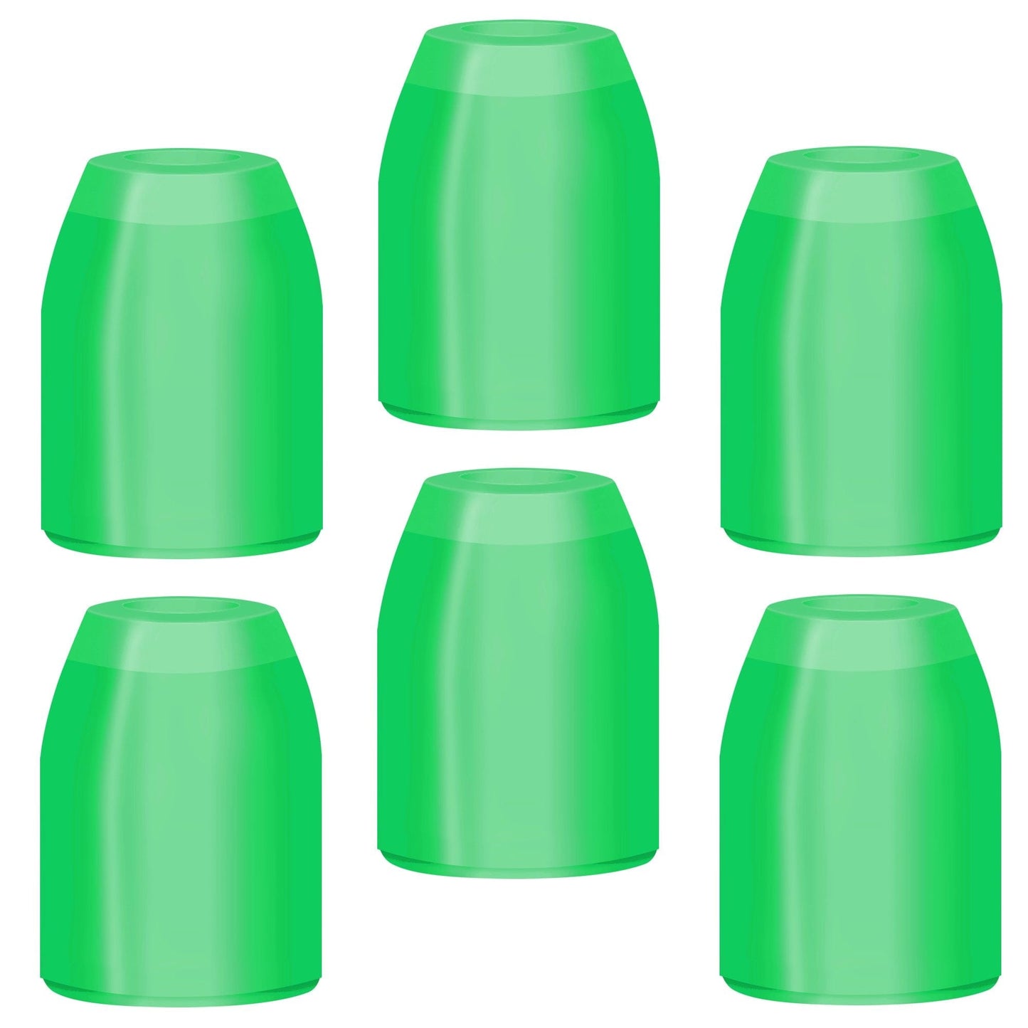 L-Style - Standard Champagne Rings - Pack 6 Green