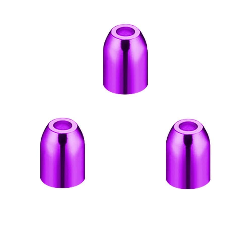 L-Style - Premium Metal Champagne Rings - Pack 3 Purple
