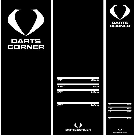 Darts Corner Carpet Dart Mat - Non Slip Back - DC Logo - Black