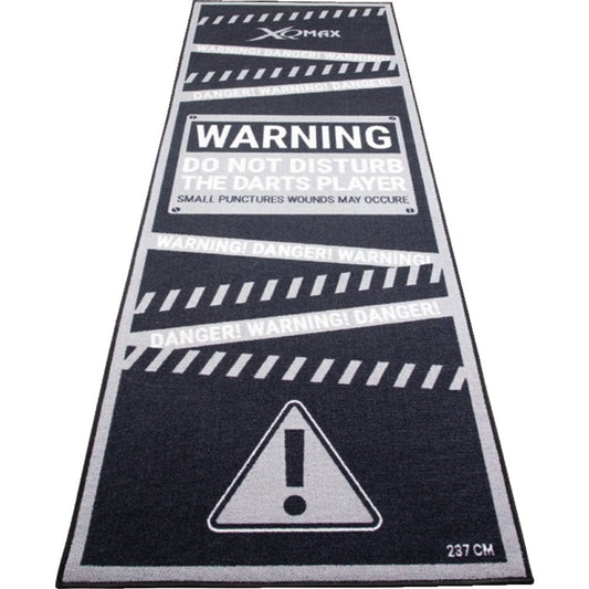 XQMax - Carpet Darts Mat - 237cm x 80cm - Warning Do Not Disturb