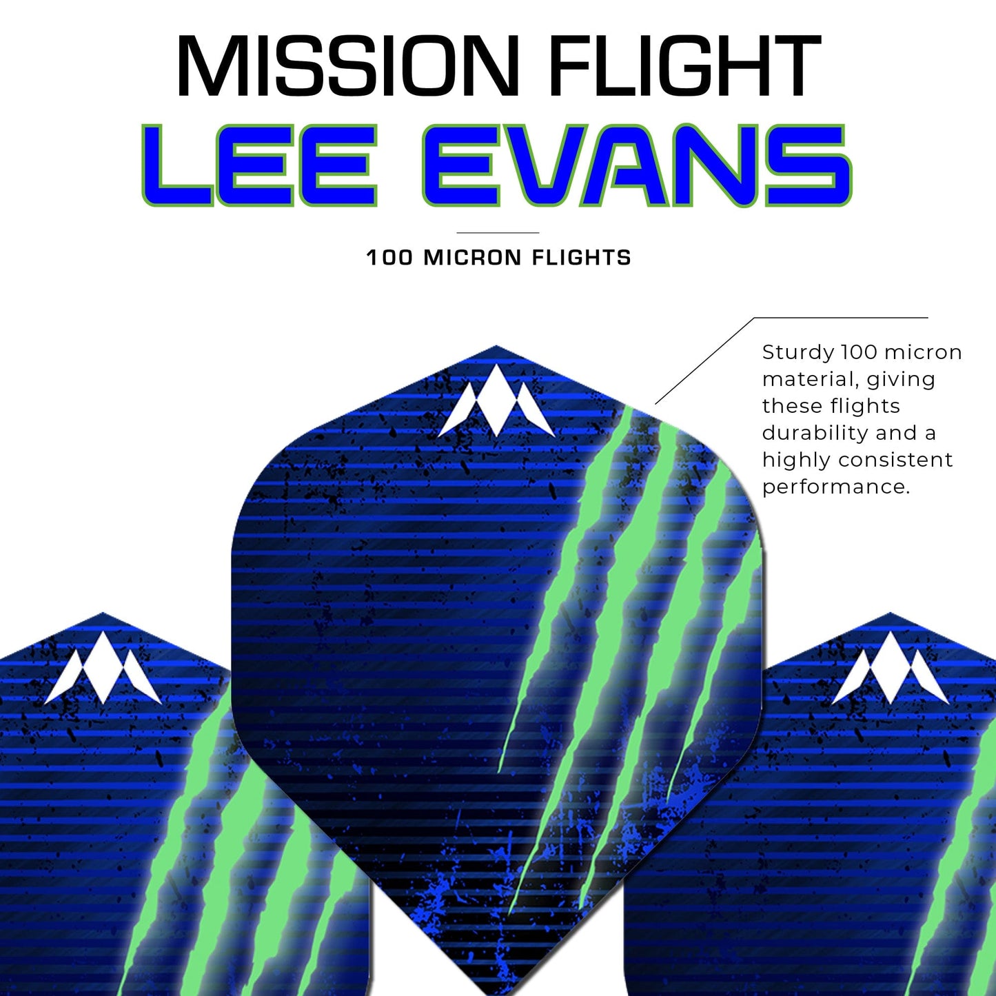 Mission Solo Dart Flights - 100 Micron - No2 - Std - Lee Evans