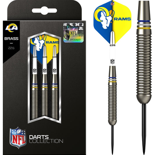 NFL - Steel Tip Brass Darts - Official Licensed - Los Angeles Rams - 22g 22g