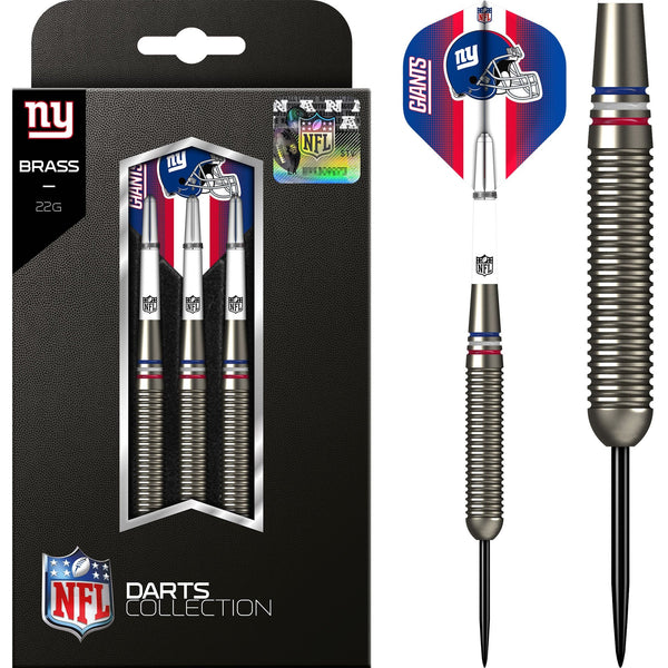 NFL - Steel Tip Brass Darts - Official Licensed - New York Giants - 22g