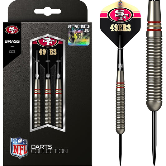 NFL - Steel Tip Brass Darts - Official Licensed - San Francisco 49ers - 22g 22g