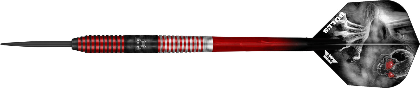 Bulls Phantom Grip Darts - Steel Tip - Micro Ring Grip - Red