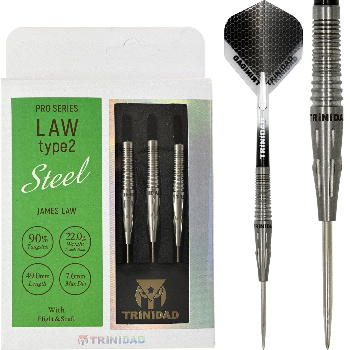 Trinidad Pro - Steel Tip Darts - James Law - Law Type2 - 22g 22g
