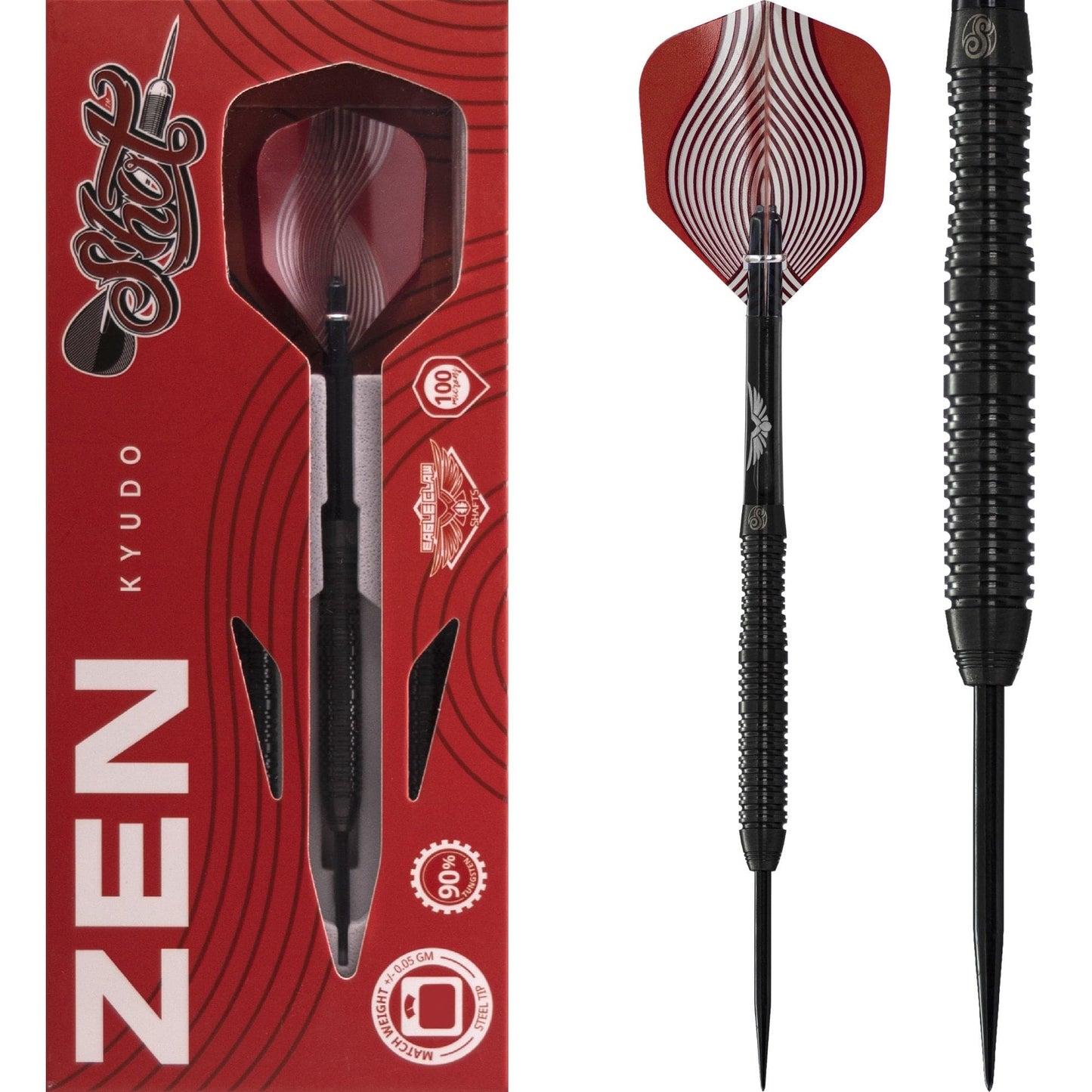 Shot Zen Series - Steel Tip Tungsten Darts - Kyudo - 23g 23g