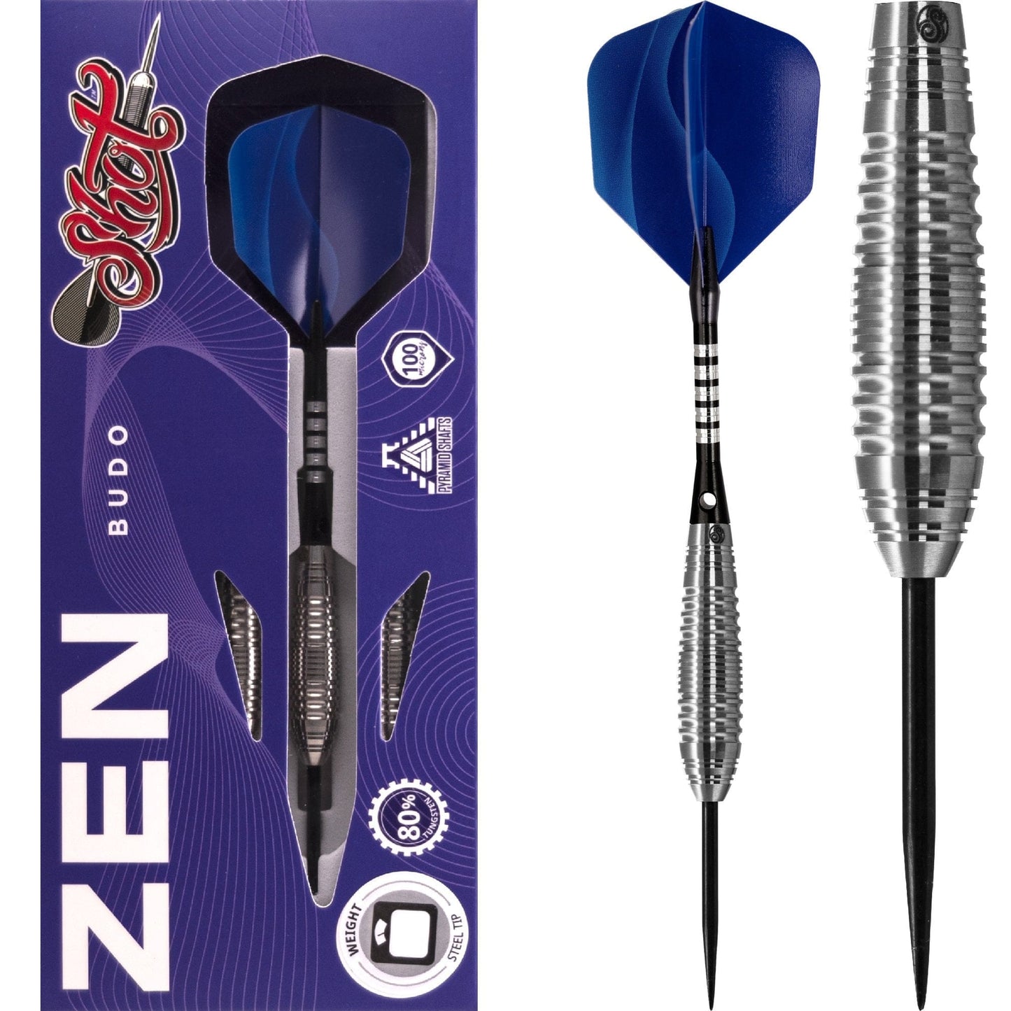 Shot Zen Series - Steel Tip Tungsten Darts - Budo 23g