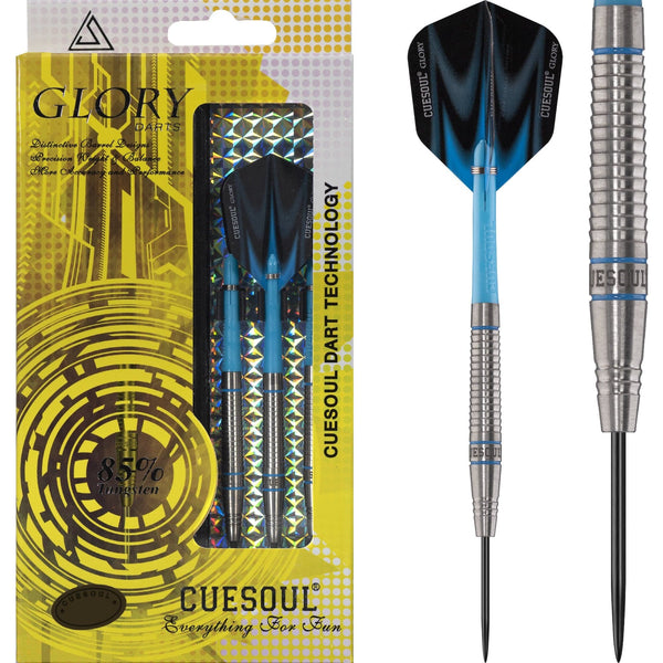 Cuesoul - Steel Tip Tungsten Darts - Glory - Blue Grooves - Shark