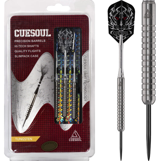 Cuesoul - Steel Tip Tungsten Darts - Traditional - Ringed - 24g 24g