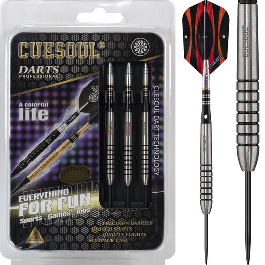 Cuesoul - Steel Tip Tungsten Darts - Traditional - Ringed - 19g PERS