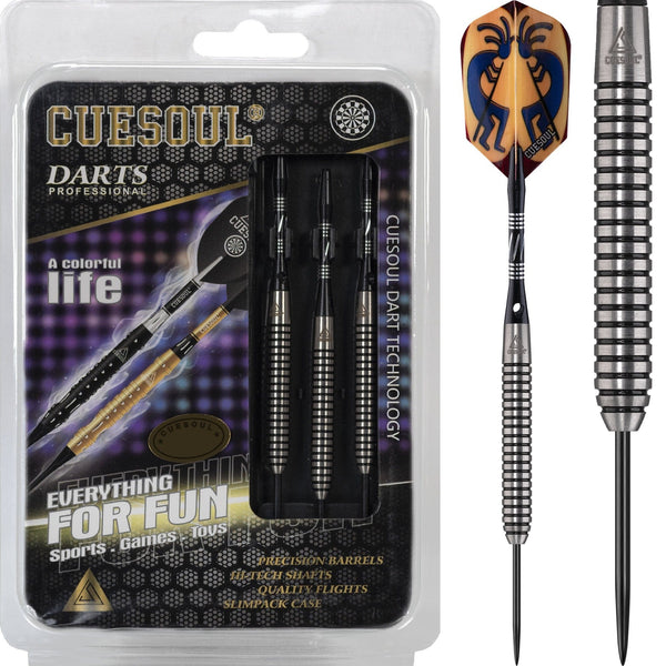 *Cuesoul - Steel Tip Tungsten Darts - Traditional - Ringed - 25g