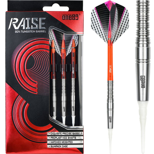 One80 Raise MT Darts - Soft Tip - Ringed 18g