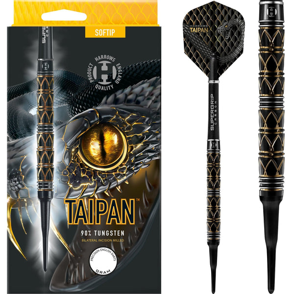 Harrows Taipan Darts - Soft Tip - Black & Gold