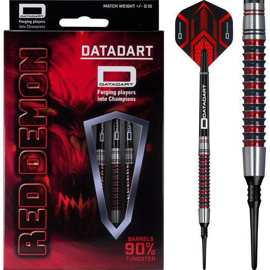 Datadart Red Demon Darts - Soft Tip - Red Rings 20g