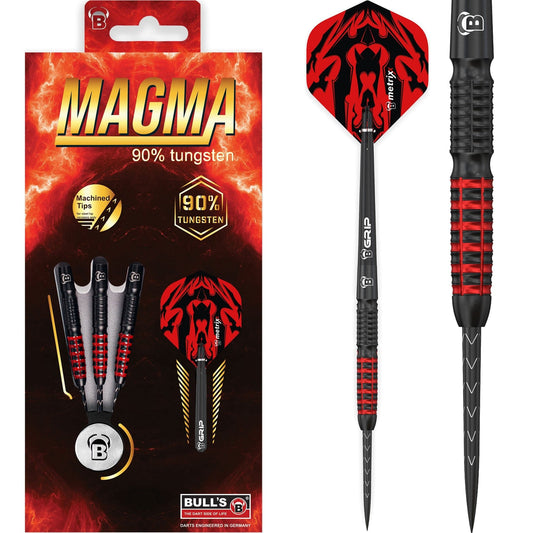 BULL'S Magma Darts - Steel Tip - Black and Red 21g