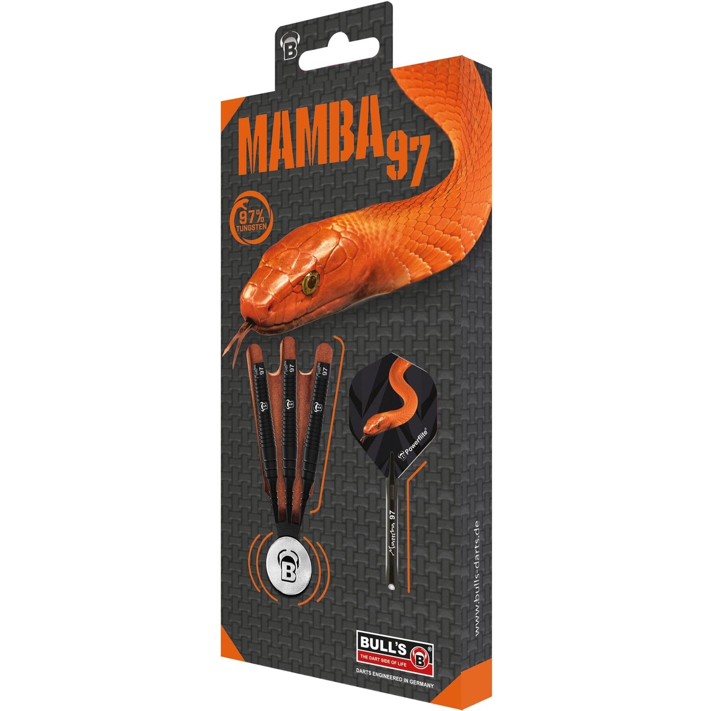 BULL'S Mamba 97 Darts - Soft Tip - M4 - Black Titanium