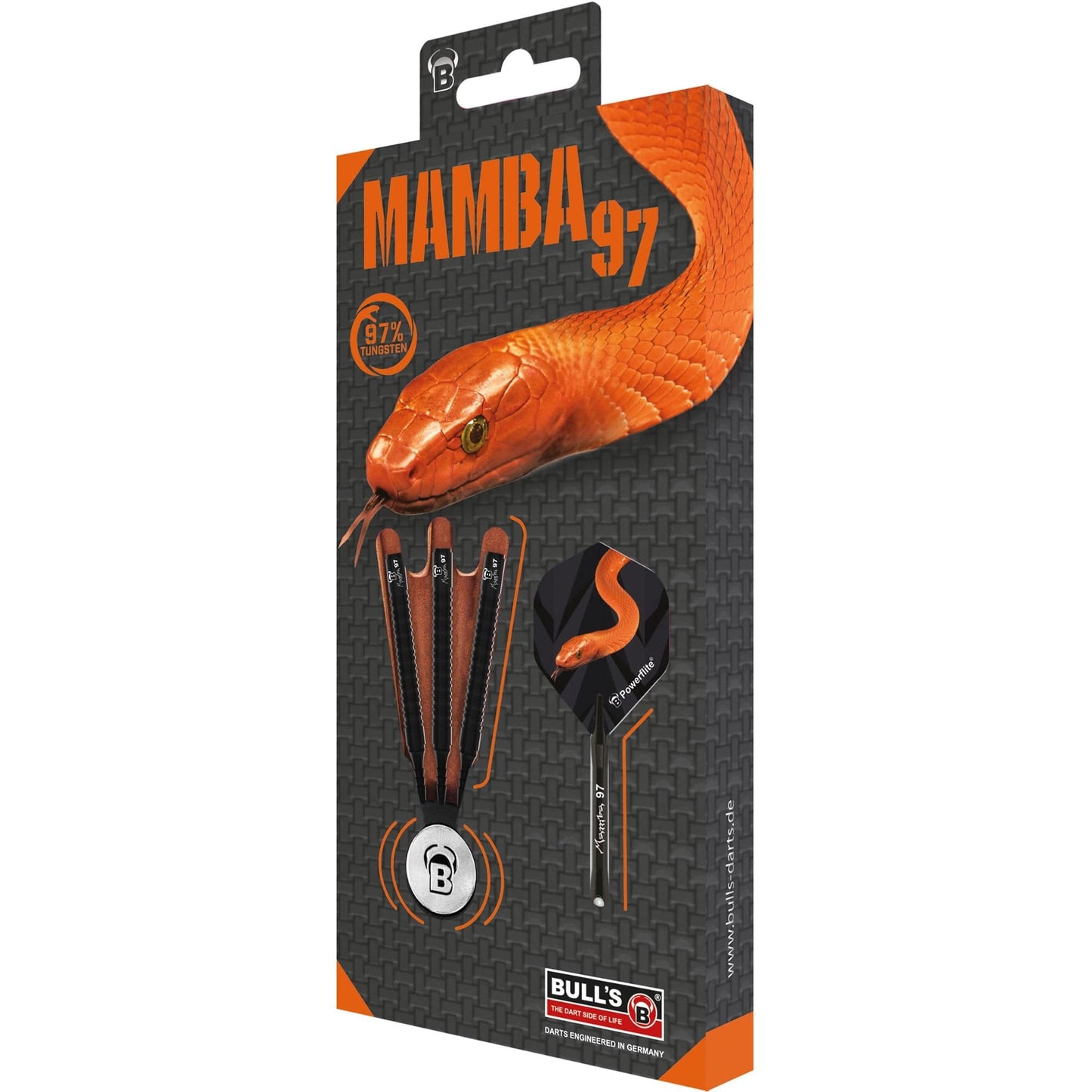 BULL'S Mamba 97 Darts - Soft Tip - M2 - Black Titanium